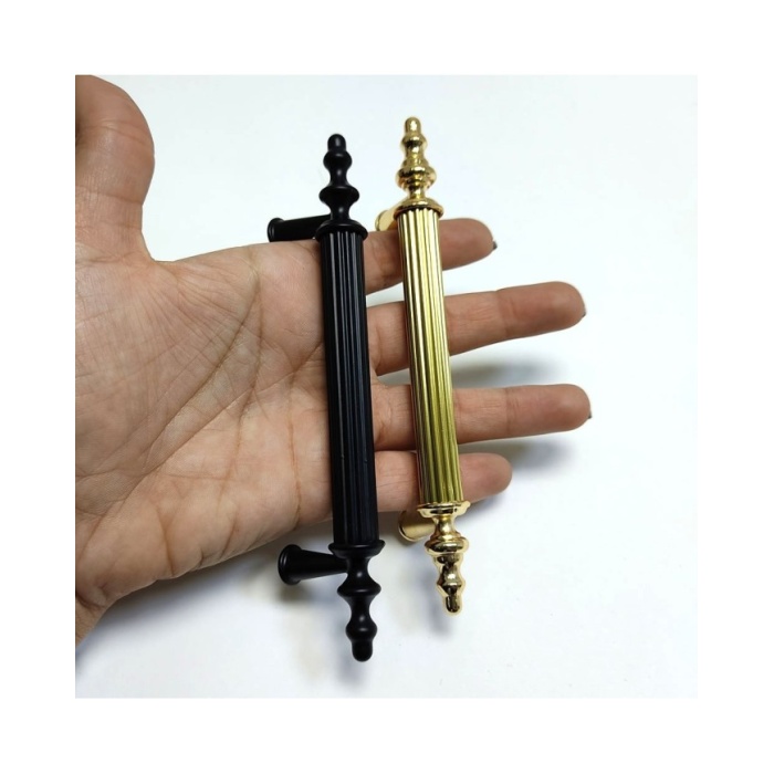 Tepsi Epoksi Kalıp Kulpu  - Metal Tırtıklı Siyah (Leb)