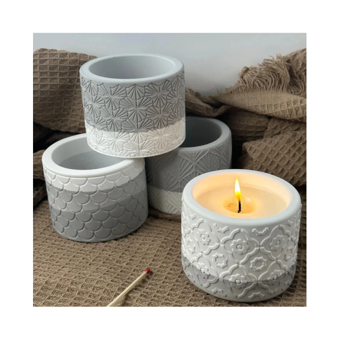 Balık Sırtı Model Saksı Kalıbı - Reçine Epoksi Hobi Silikon Mum Kalıbı - Kod:1199