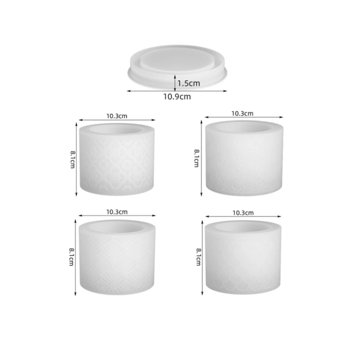 Balık Sırtı Model Saksı Kalıbı - Reçine Epoksi Hobi Silikon Mum Kalıbı - Kod:1199