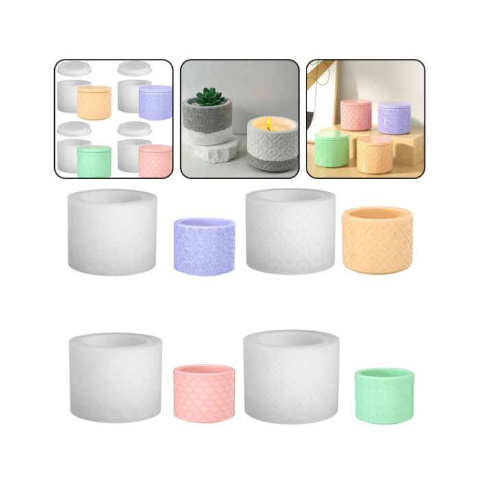 Balık Sırtı Model Saksı Kalıbı - Reçine Epoksi Hobi Silikon Mum Kalıbı - Kod:1199