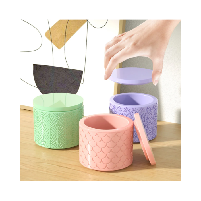 Balık Sırtı Model Saksı Kalıbı - Reçine Epoksi Hobi Silikon Mum Kalıbı - Kod:1199