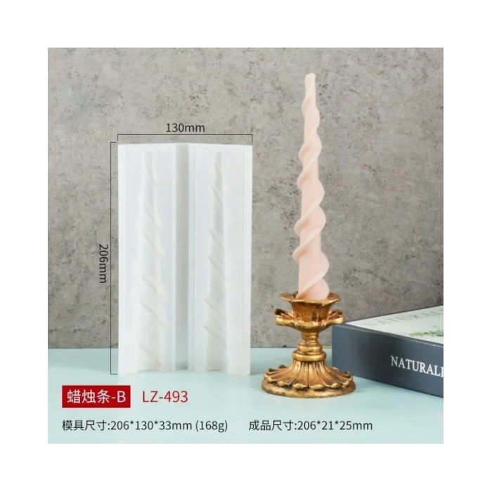 Pimli Burgu Şamdan Mum Kalıbı - Hobi Silikon Kalıbı -KOD 1255E