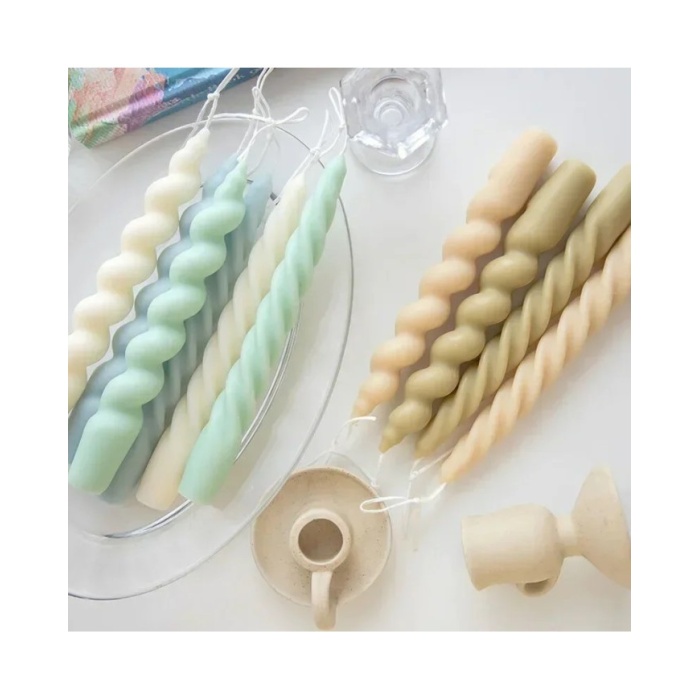 Pimli  Şamdan Mum Kalıbı - Hobi Silikon Kalıbı -kod 1255A