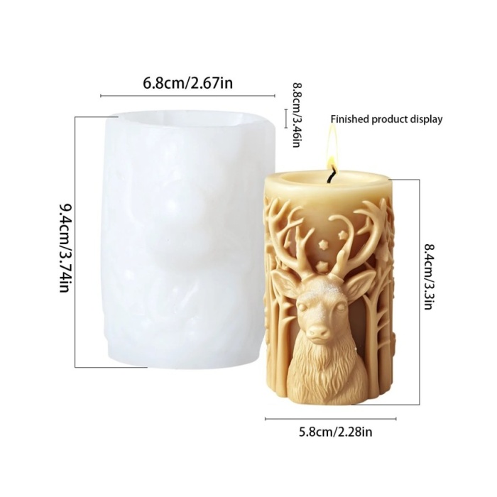 Geyik Model Mum Beton Silikon Kalıp Kod 539B