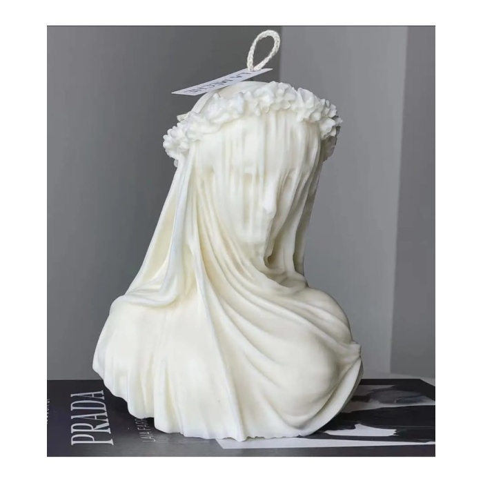 Peçeli Kadın Mum Silikon Kalıbı 8,5 cm - Kod:1100B