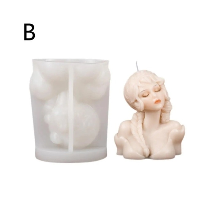 80 Lerin Kadını Mum Beton Silikon Kalıp Kod 1257B