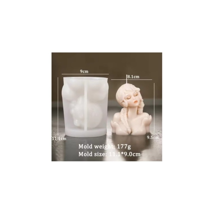 80 Lerin Kadını Mum Beton Silikon Kalıp Kod 1257B
