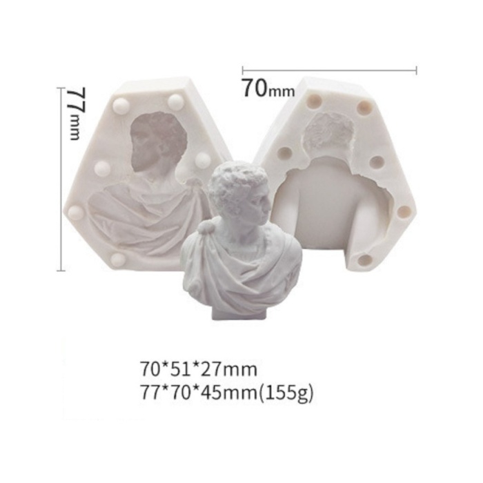 Roma Askeri Mum Beton Pimli Silikon Kalıp Kod 1259D