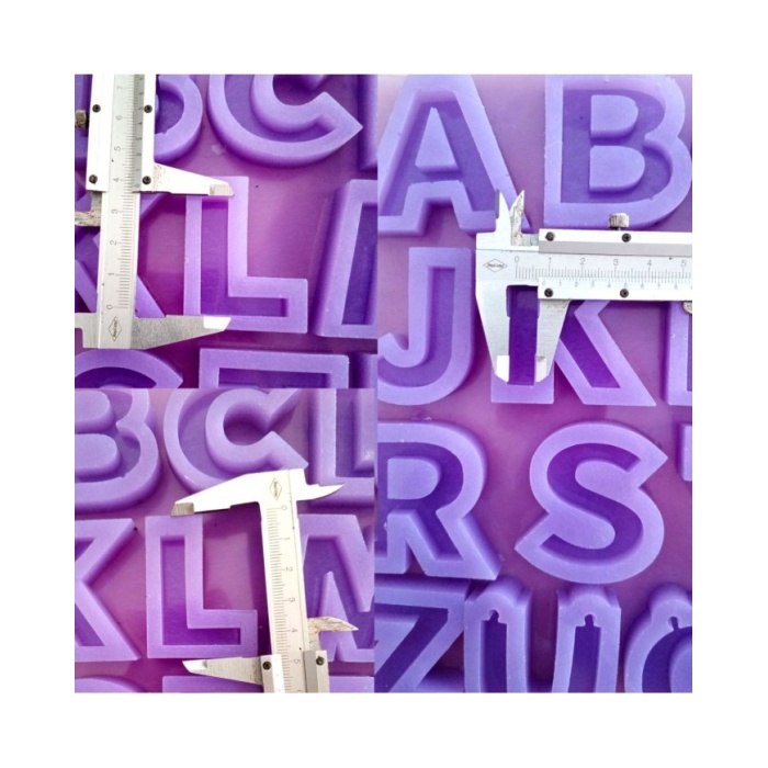 Alfabetik Türkçe Karakter Epoksi Harf Kalıbı Ekstra Harfli Epoksi Kalıbı