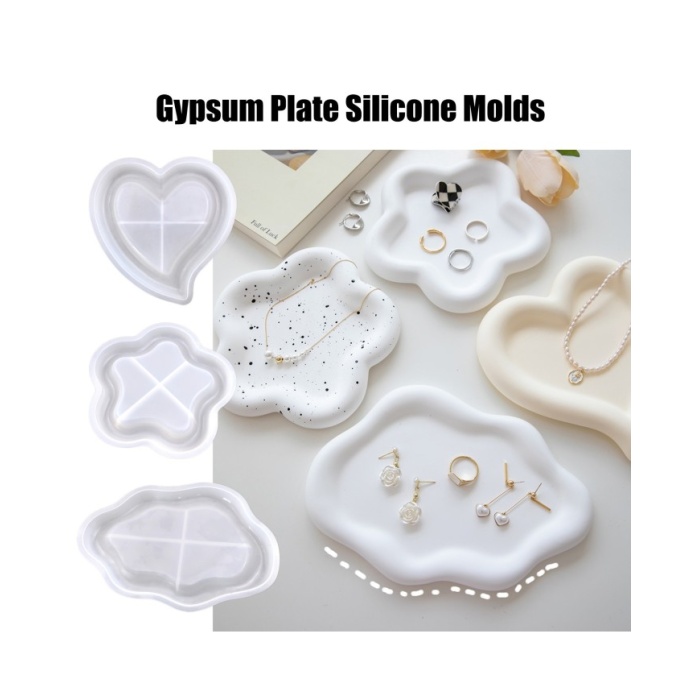 Bulut Şekilli Tepsi Bardak Altı Reçine Epoksi ve Beton Kalıbı - Kod:1263