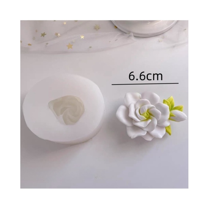 Tomurcuk Gül Çiçeği Epoksi Mum ve Beton Kalıbı - Kod: 1275