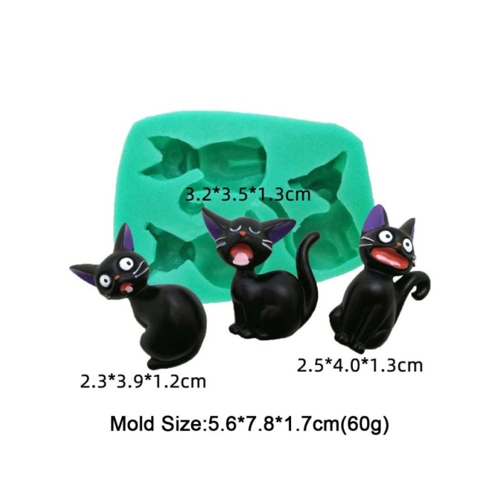 3D Şaşkın Kediler Silikon Reçine Epoksi Silikon Kalıbı - Kod:M9
