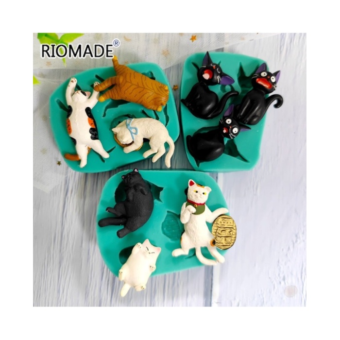 Çoklu Modern & Asil Kedi Silikon Reçine Epoksi Silikon Mum Kalıbı - Kod:M11