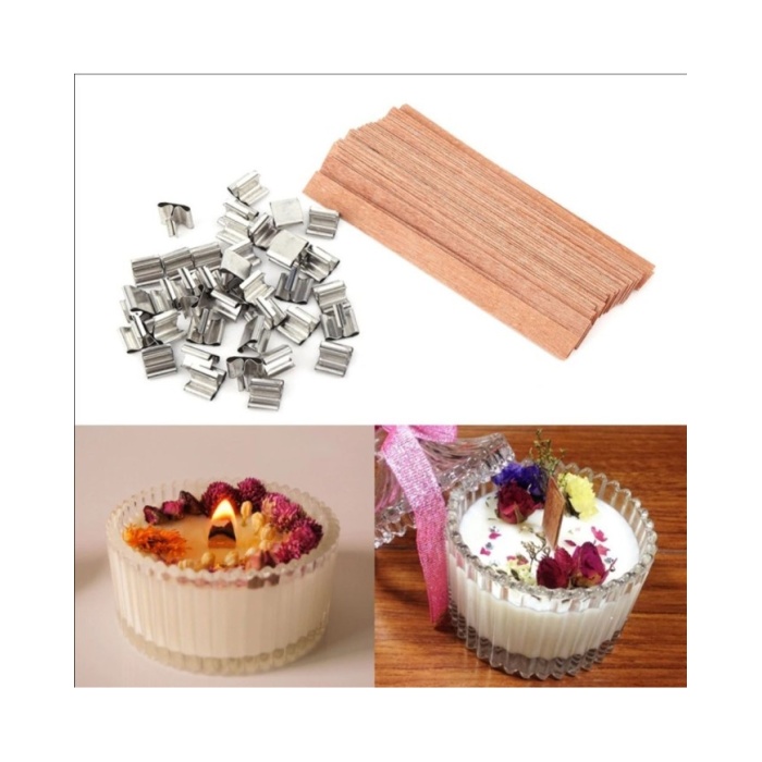 Ahşap Şömine Fitili  5 Adet Ayaklı Set - 20 mm x 50 mm