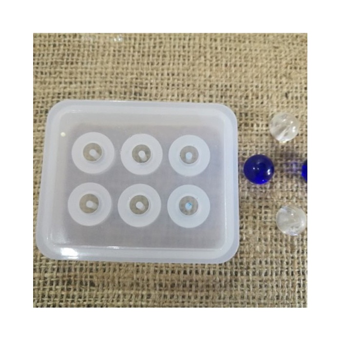 5 adet - Reçine  Epoksi silikon Boncuk Kalıbı -12mm- 161