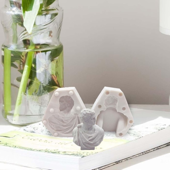 Roma Askeri Mum Beton Pimli Silikon Kalıp Kod 1259D