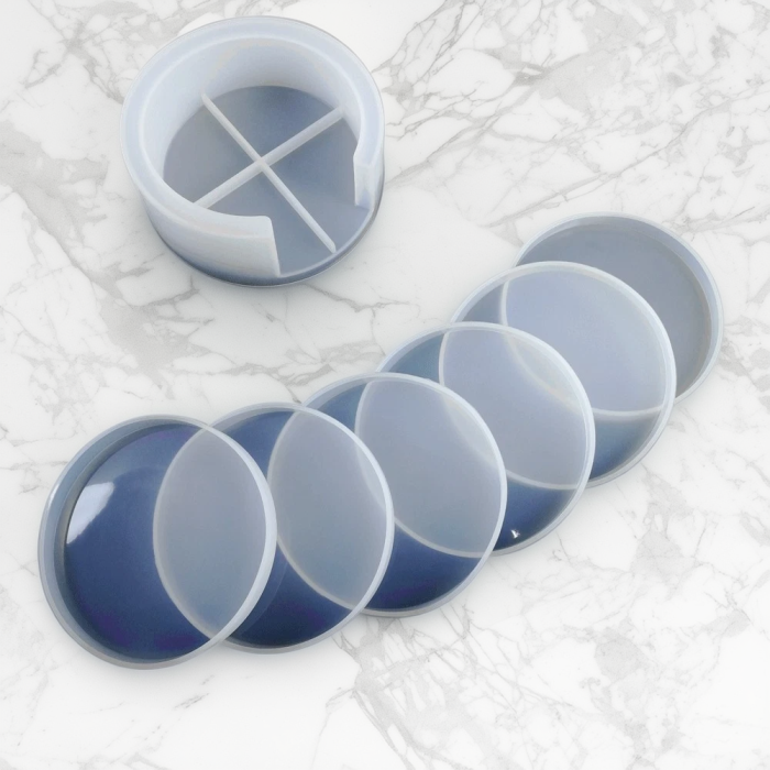 Bardak Altlığı Epoksi Kalıp Seti- Yuvarlak - Kod:321set