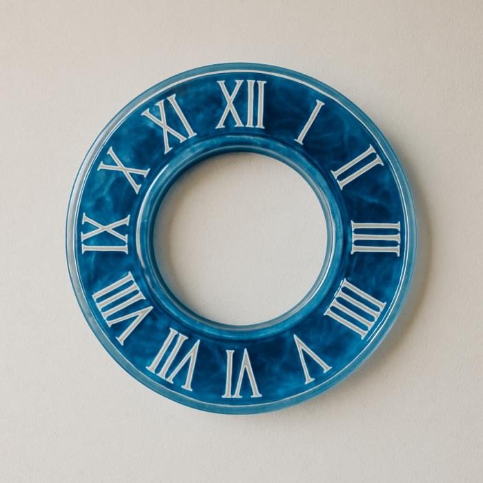 Roma Rakamlı 40 Cm Silikon Saat Kalıbı - Hobi Silikon Kalıbı - (Snt-R121inci)