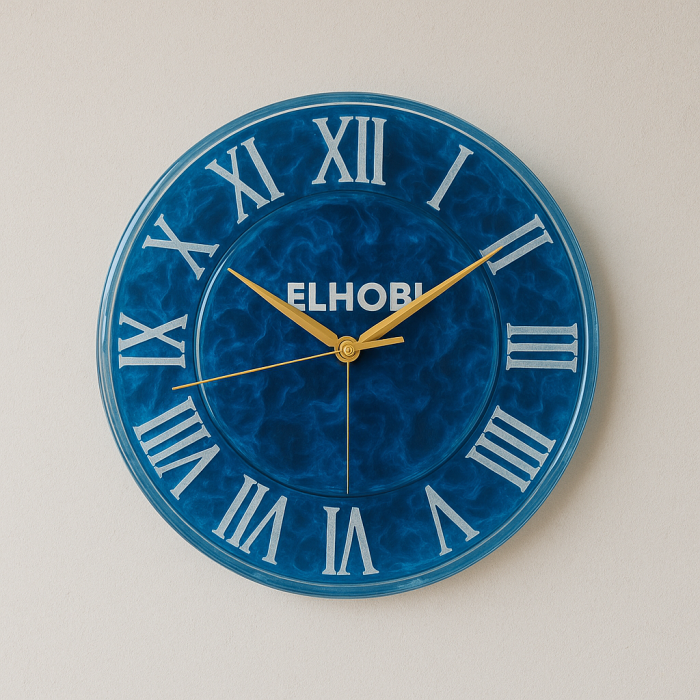 Roma Rakamlı 40 Cm Silikon Saat Kalıbı - Hobi Silikon Kalıbı - (Snt-R121inci)