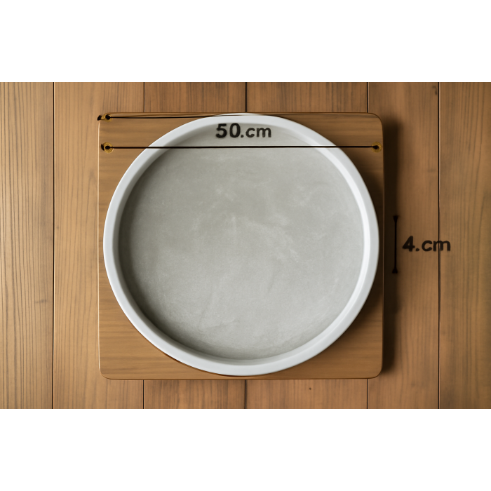 4 Cm Derinlik de 50Cm Yuvarlak Masa & Sehpa - Hobi Silikon Kalıbı / SN23-50