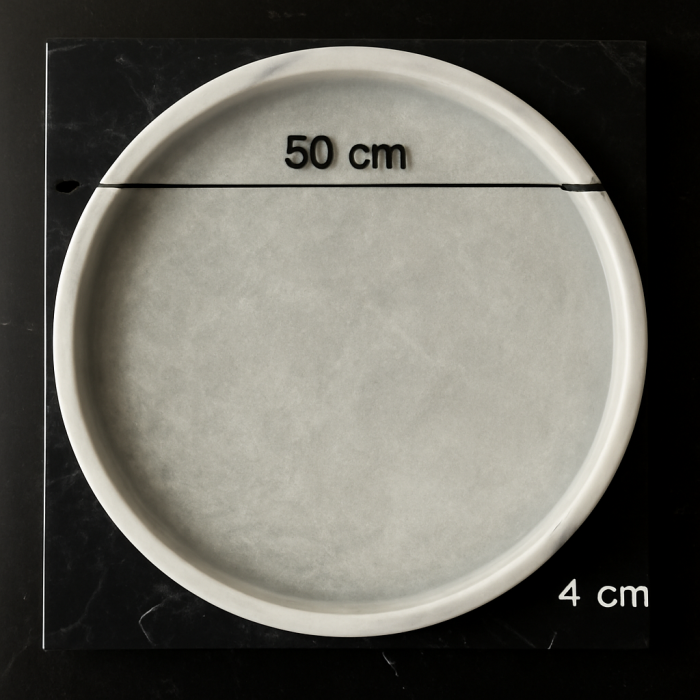 4 Cm Derinlik de 50Cm Yuvarlak Masa & Sehpa - Hobi Silikon Kalıbı / SN23-50