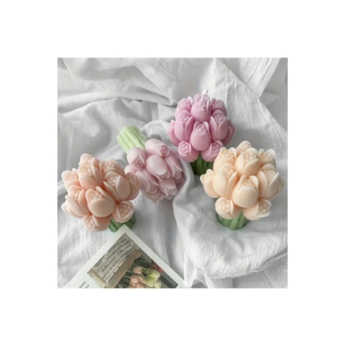 Lale Demeti Mum & Sabun Silikon Kalıp Modeli Kod