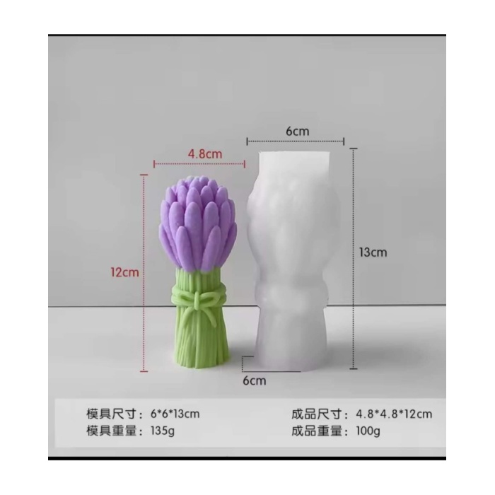 Lavanta  Demeti Mum & Sabun Silikon Kalıp Modeli Kod