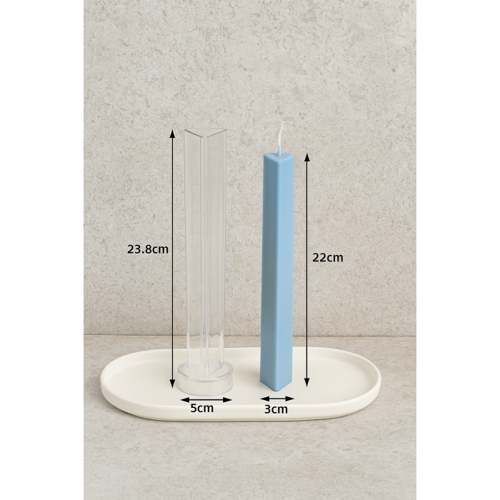 Uzun Üçgen Mika  Mum Kalıbı -Mika Model: