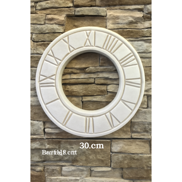 Roma Rakamlı 30 Cm Duvar Saat Kalıbı- Hobi Silikon Kalıbı - (Snt-R120inci)