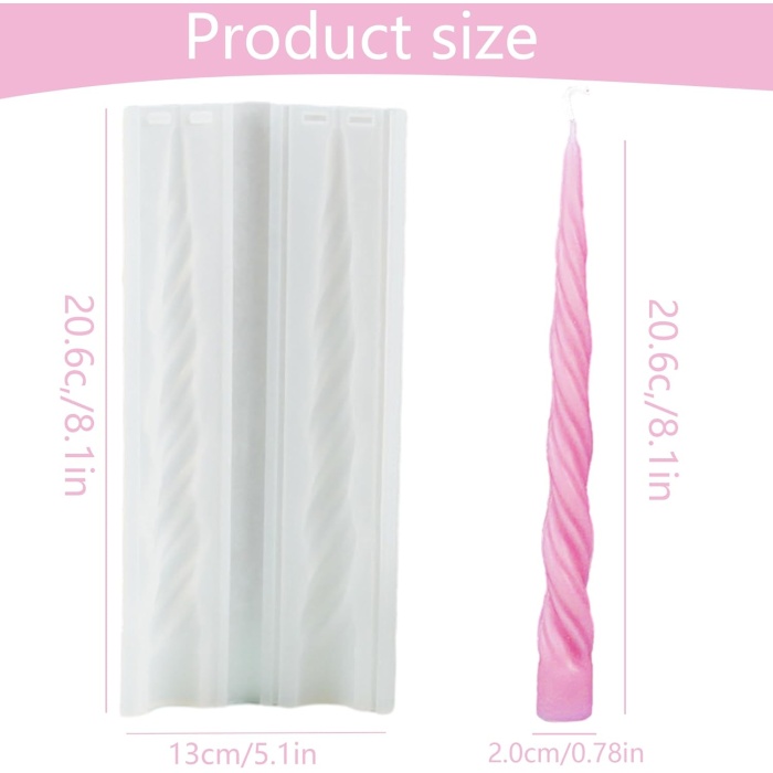 Pimli  Şamdan Mum Kalıbı - Hobi Silikon Kalıbı -kod 1255A