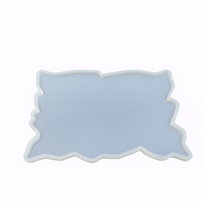 Dalgalı Dikdörtgen Tepsi  Epoksi Silikon Kalıp - T8