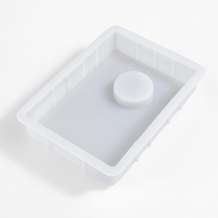 Dikdörtgen Dekoratif Saat Silikon Kalıp Seti - Hobi Silikon Kalıbı -Kod:437  SİLVER saat