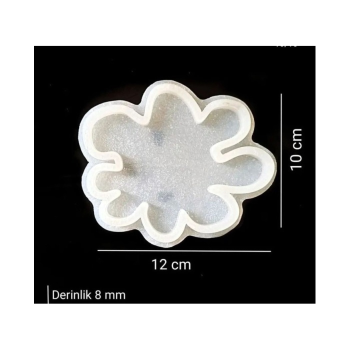 5 Adet 12cm x 10cm - Bulut Kenar Bardak Altı Kalıbı - Snt B100inci