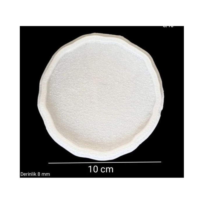 5 Adet 10cm - Kavisli Yuvarlak Bardak Altı Kalıbı- Snt B102inci