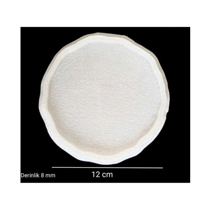 5 Adet 12cm - Kavisli Yuvarlak Bardak Altı Kalıbı- Snt B103inci