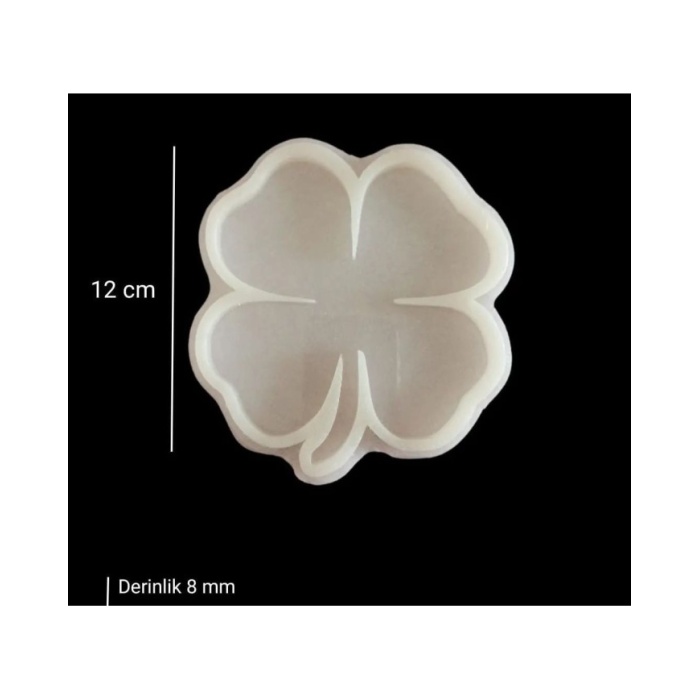 5 Adet 12cm - Yonca Model Bardak Altı Kalıbı