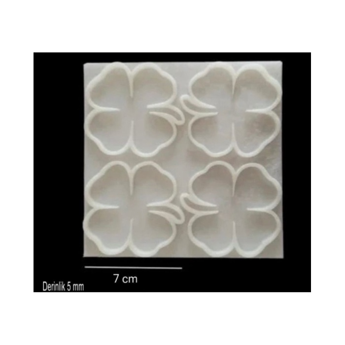 5 Adet Dörtlü Yonca Magnet Kalıbı - Hobi Silikon Kalıbı