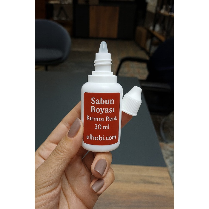 1 Adet  Sabun Boyası veya Renklendirici - Kırmızı - 30ml