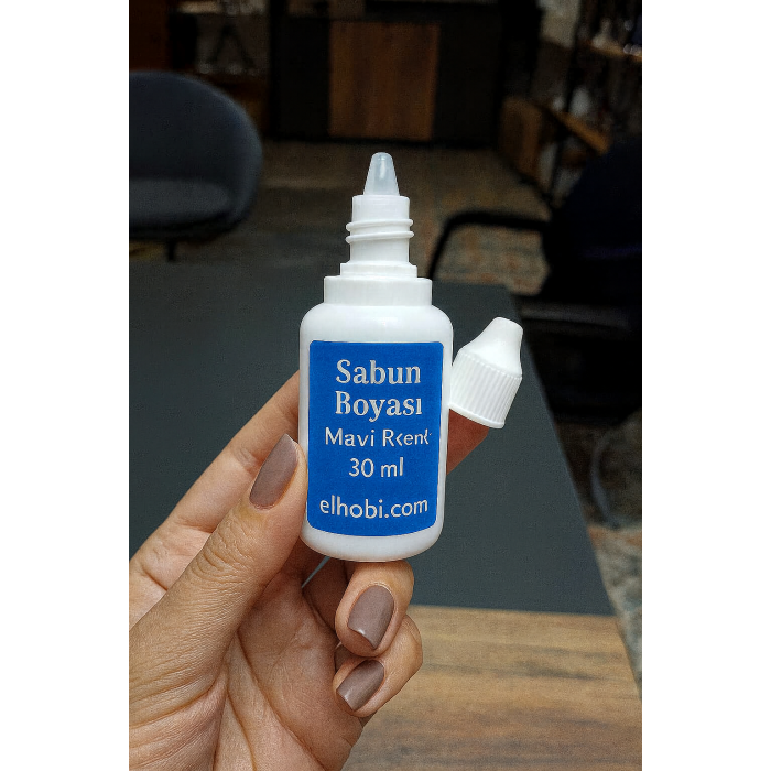 1 adet Sabun Boyası veya Renklendirici - Mavi - 30 ml