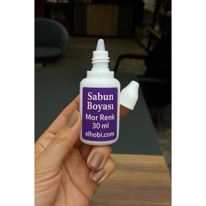 1 adet Sabun Boyası veya Renklendirici - Mor -  30 ML