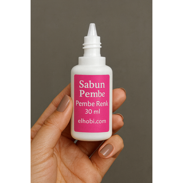1 adet Sabun Boyası veya Renklendirici - Pembe - 30 ML