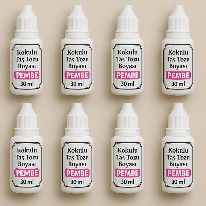 Pembe Renk -  Kokulu Taş Tozu Boyası - 30 ml