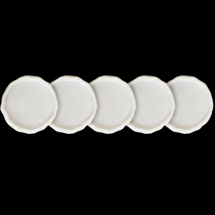 5 Adet 10cm - Kavisli Yuvarlak Bardak Altı Kalıbı- Snt B102inci