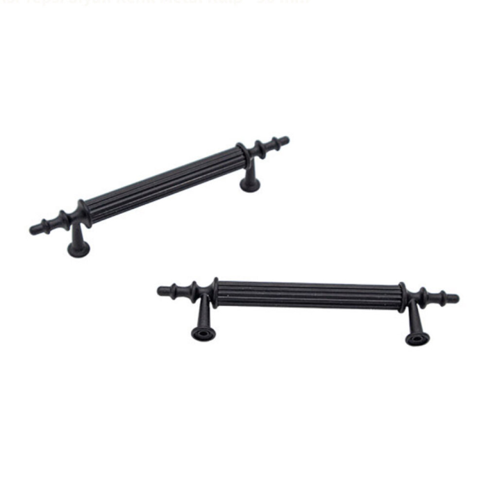 Tepsi Epoksi Kalıp Kulpu  - Metal Tırtıklı Siyah (Leb)