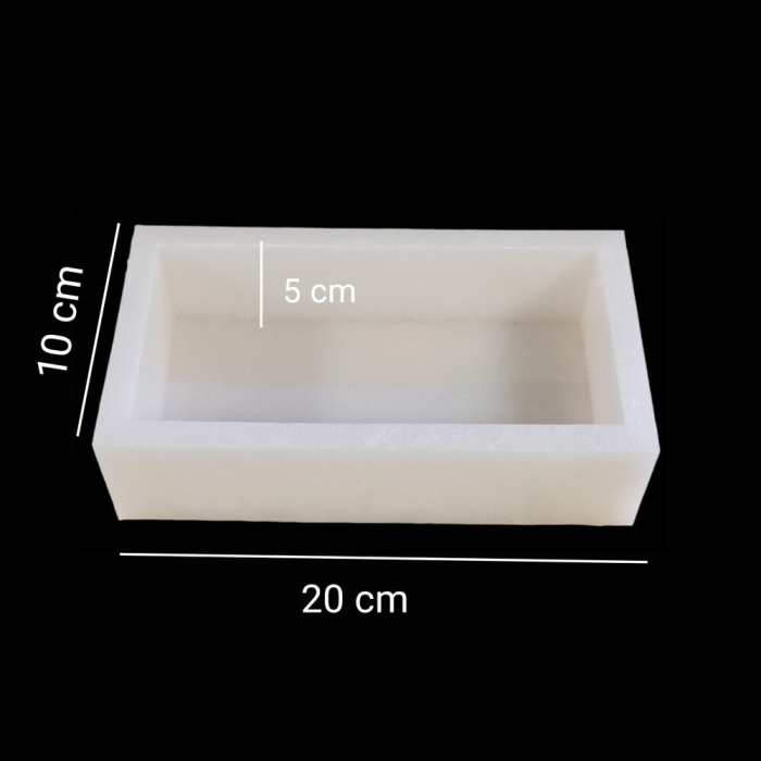 20x10x5 Dikdörtgen Epoksi ve Sabun Hobi Silikon Kalıbı Kod:İnci