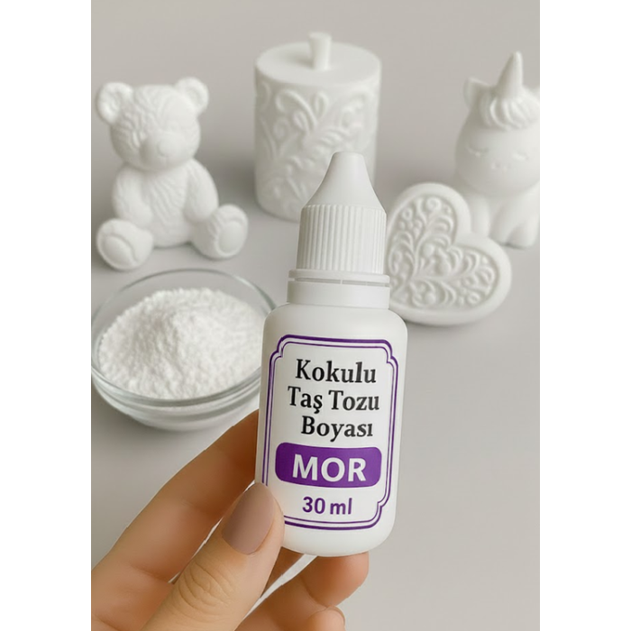 Mor Renk -  Kokulu Taş Tozu Boyası - 30 ml
