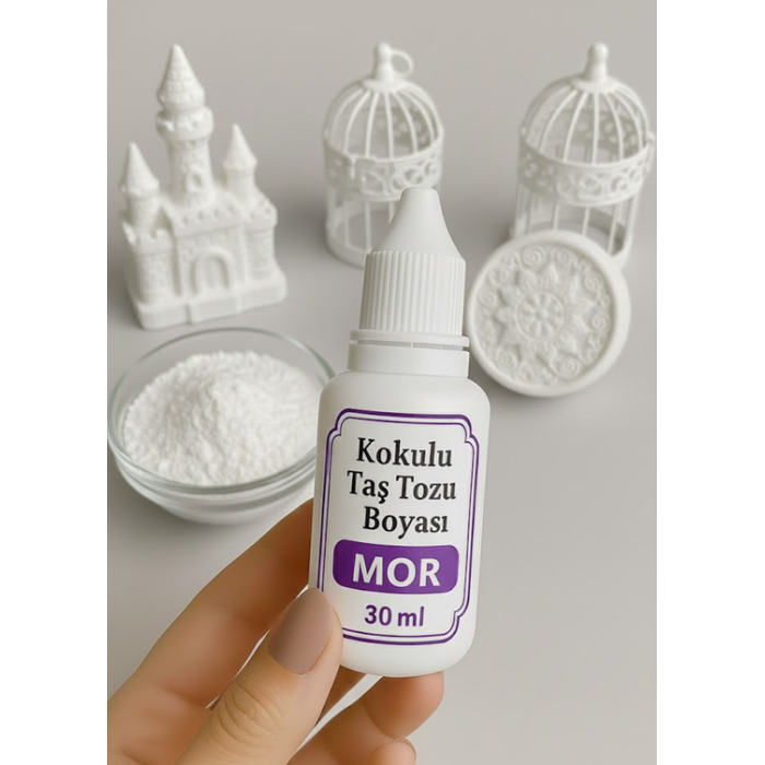 Mor Renk -  Kokulu Taş Tozu Boyası - 30 ml