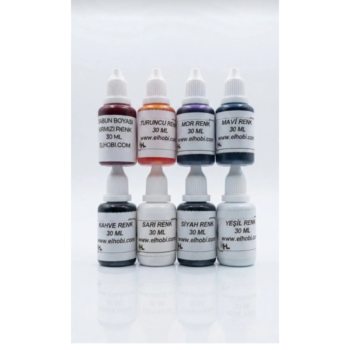 8 adet Farklı Renklerde Sabun Boyası veya Renklendirici