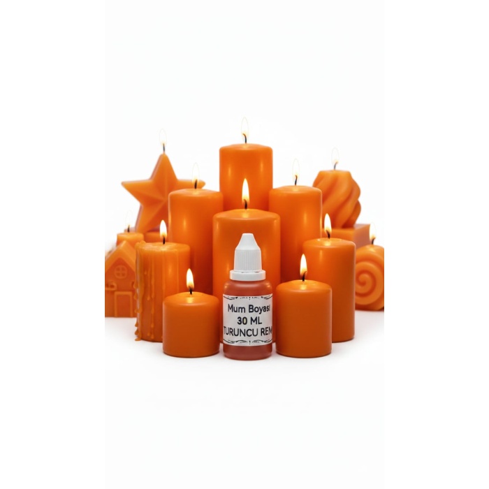 Sıvı Mum Boyası - Turuncu - 30 ml