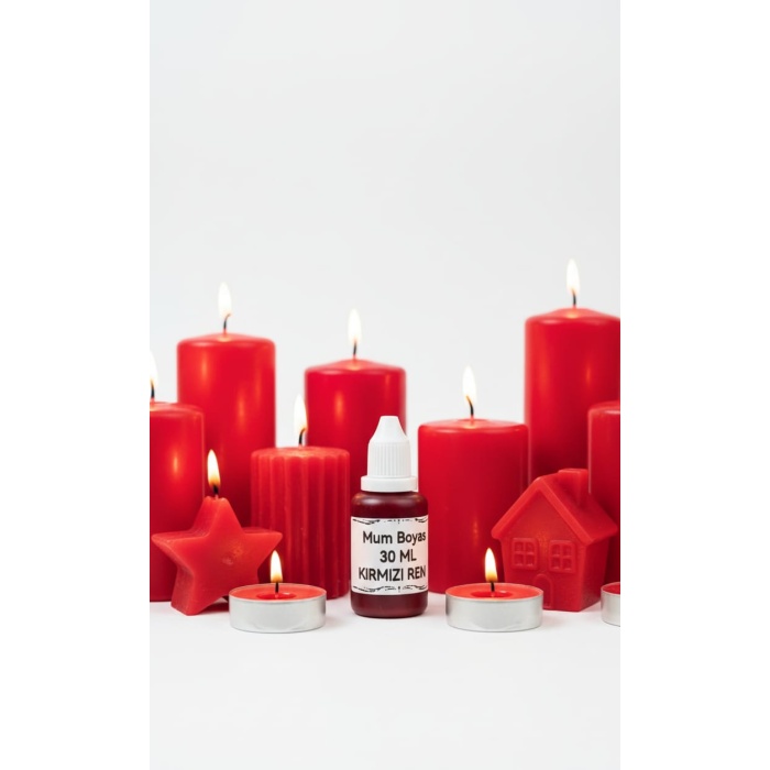 Sıvı Mum Boyası - Kırmızı - 30 ml